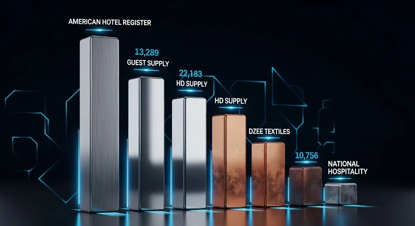 Revenue comparison among major hotel suppliers