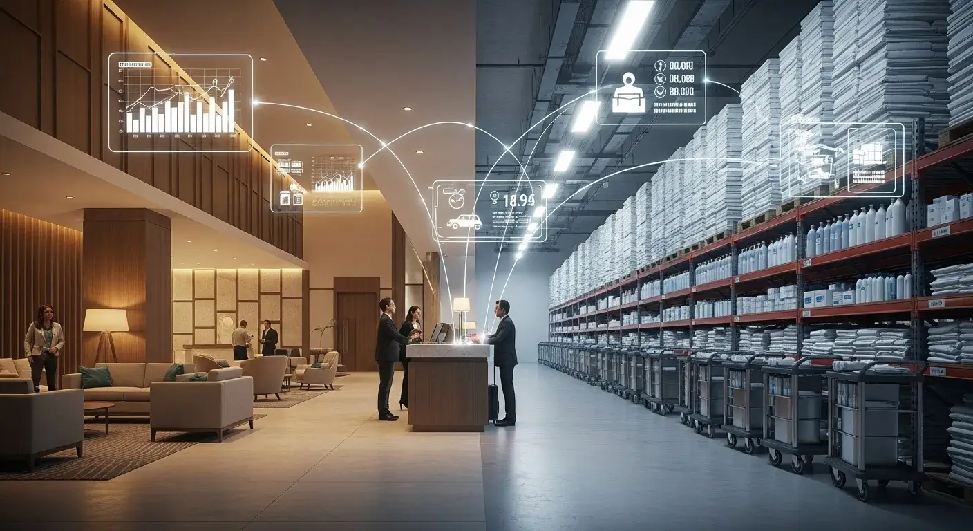 Hotel supply chain with logistics and product diversity