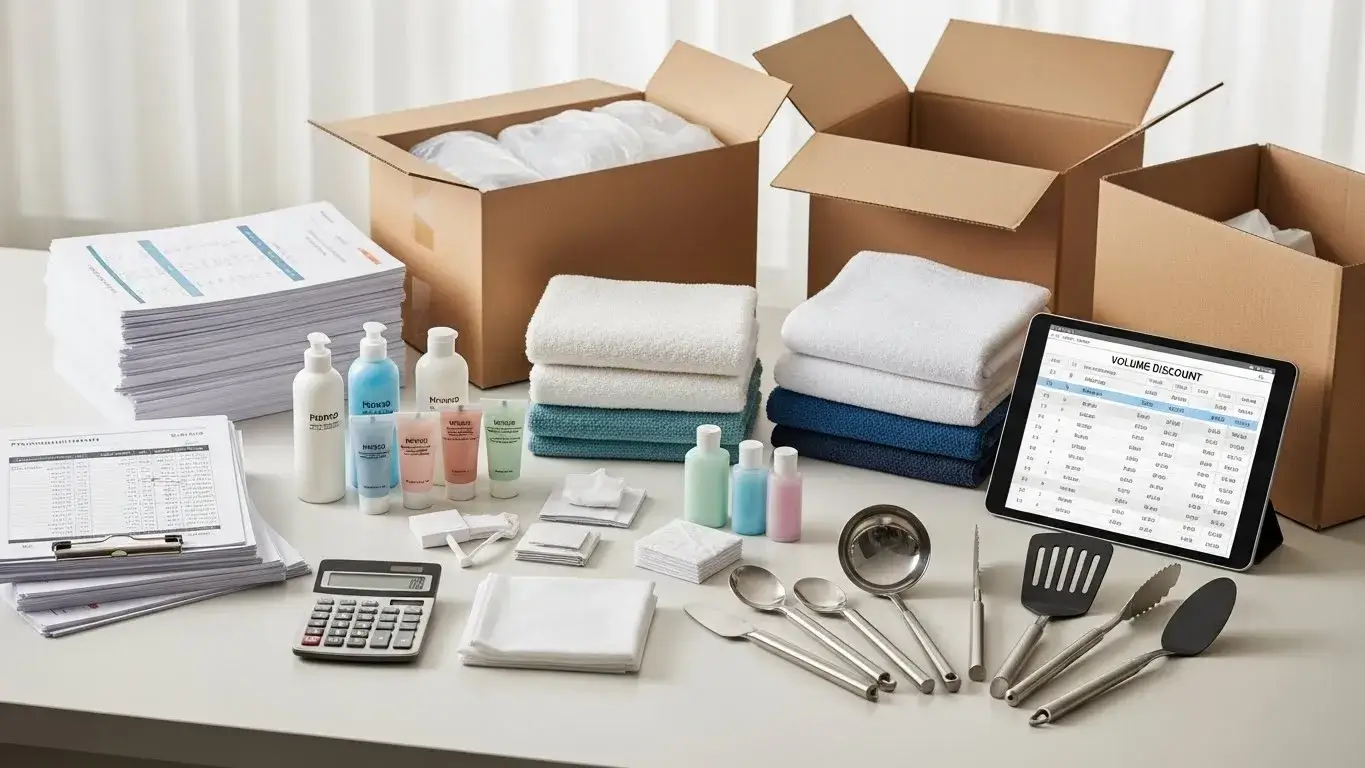 Wholesale hotel supply pricing and MOQ structure