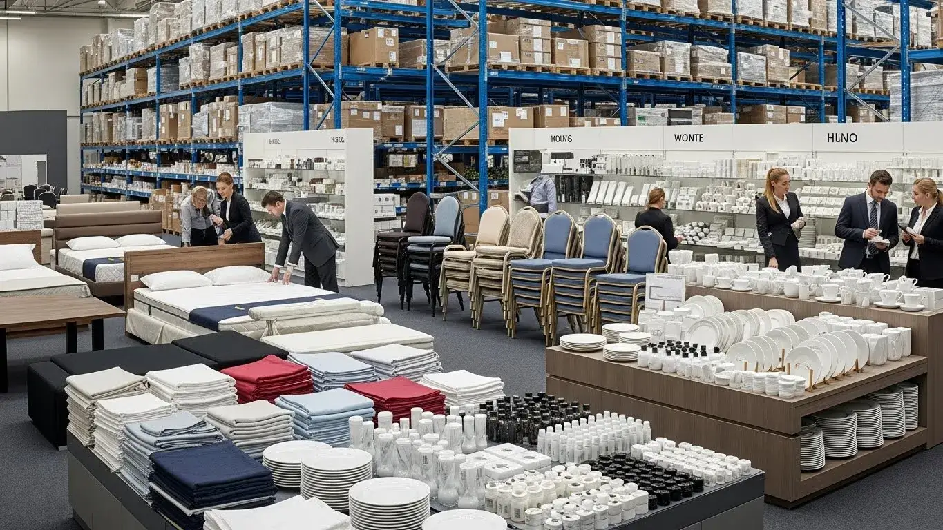 Dubai hotel suppliers showroom and warehouse