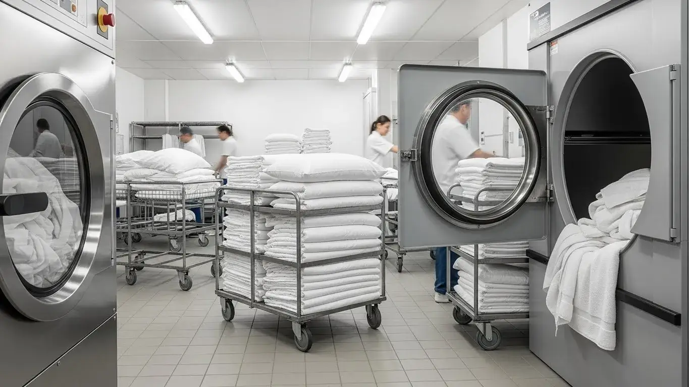 Hotel laundry linen care process