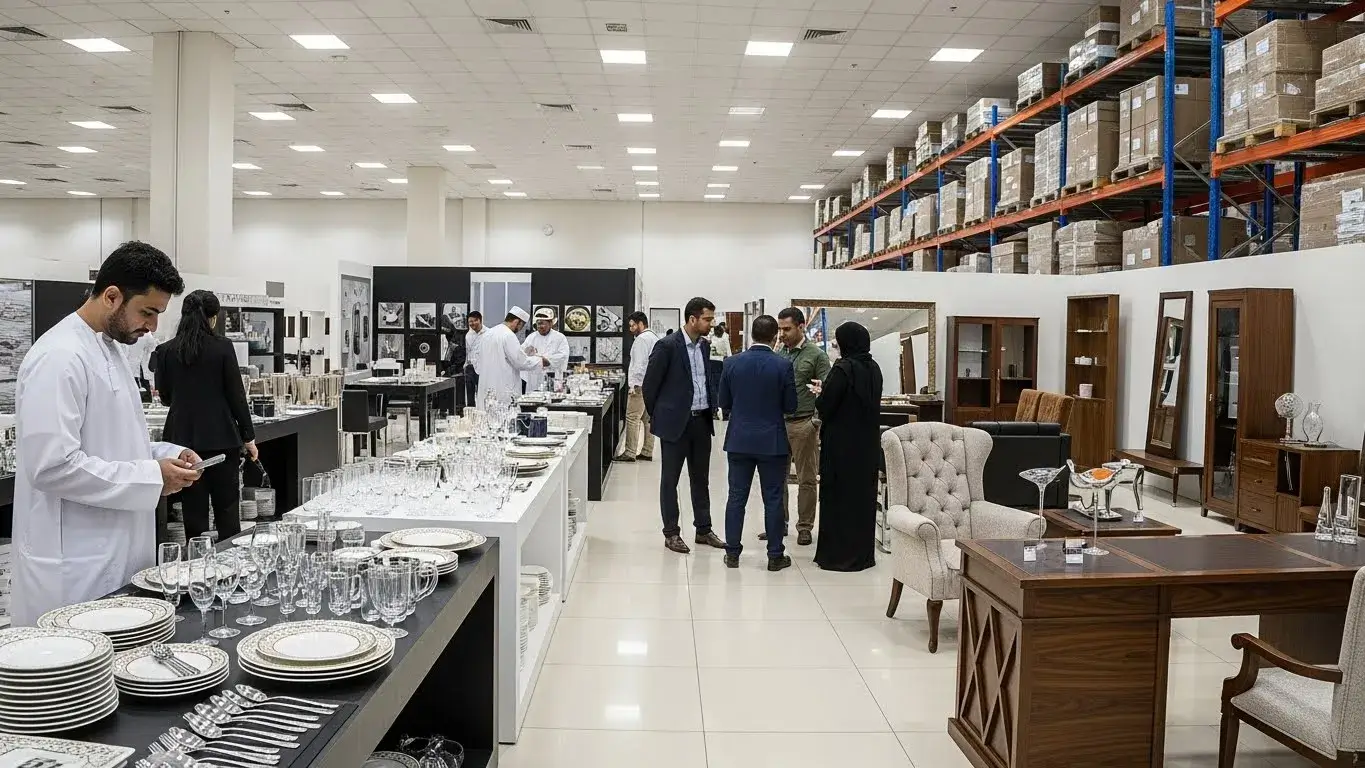 Oman hotel suppliers showroom and warehouse