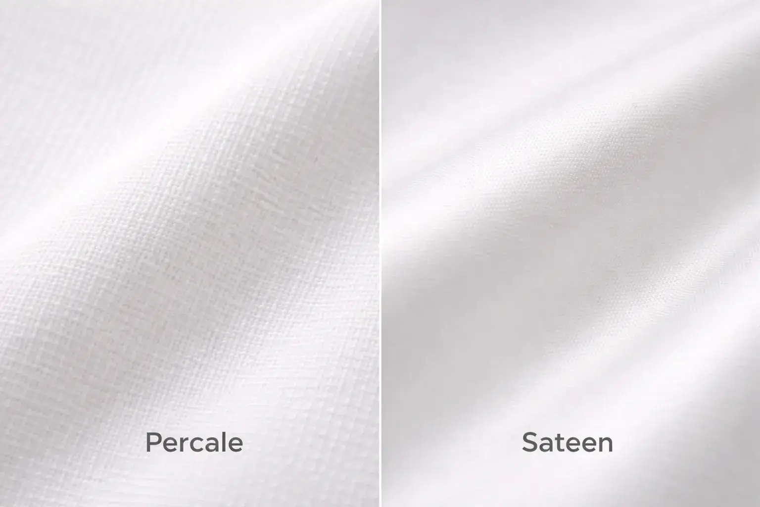 Percale and sateen weave comparison