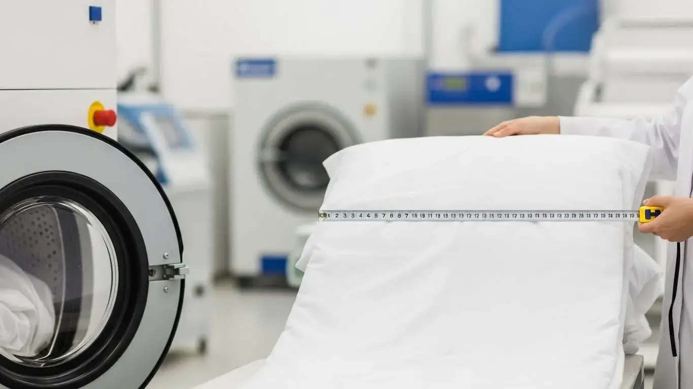 Hotel linen wash and shrinkage testing