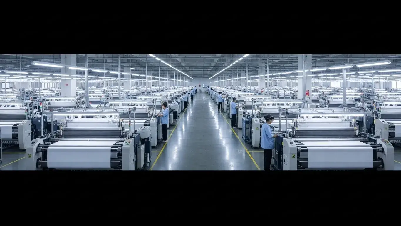 Chinese hotel linen manufacturing facility