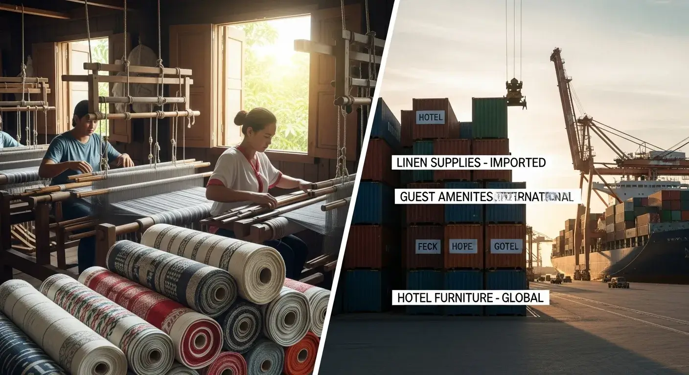 Local versus imported hotel supplies comparison