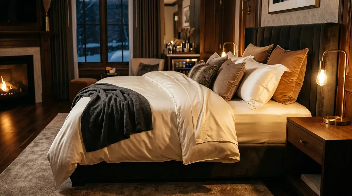 Silky sateen sheets 600TC sateen silky bedding