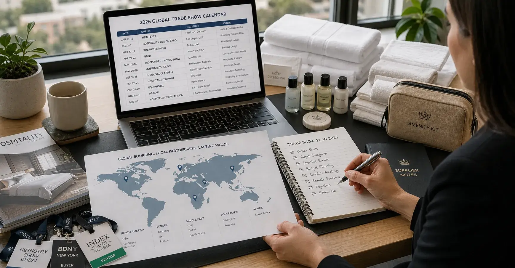 Hotel procurement manager planning 2026 trade show calendar