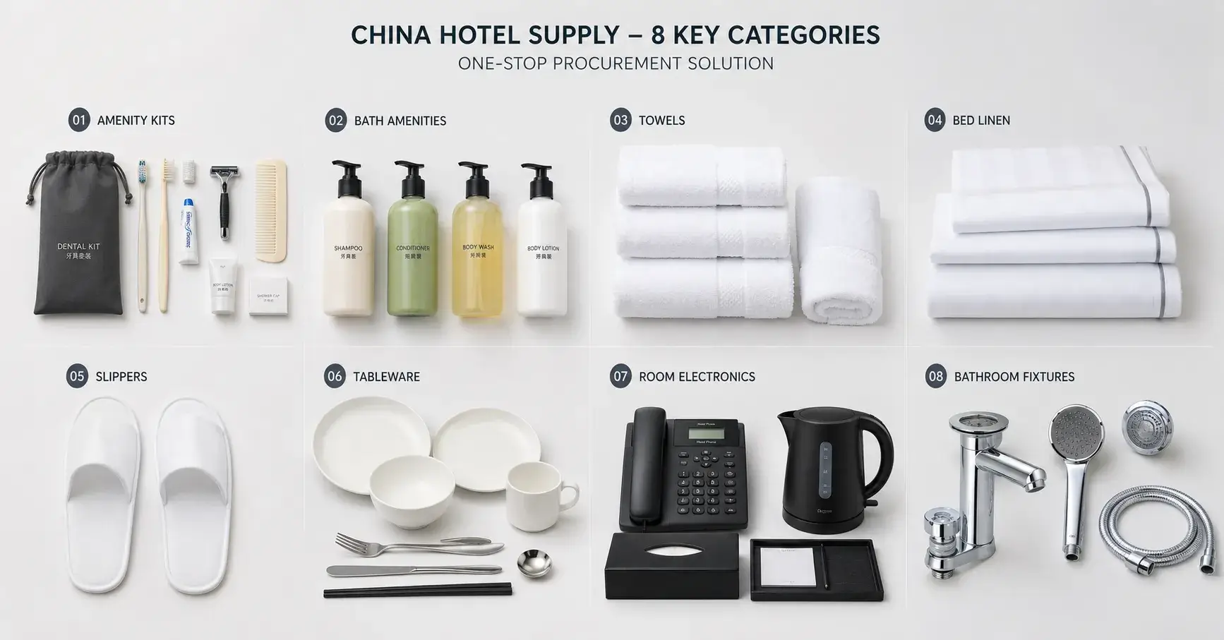Supply Categories China hotel supply product categories