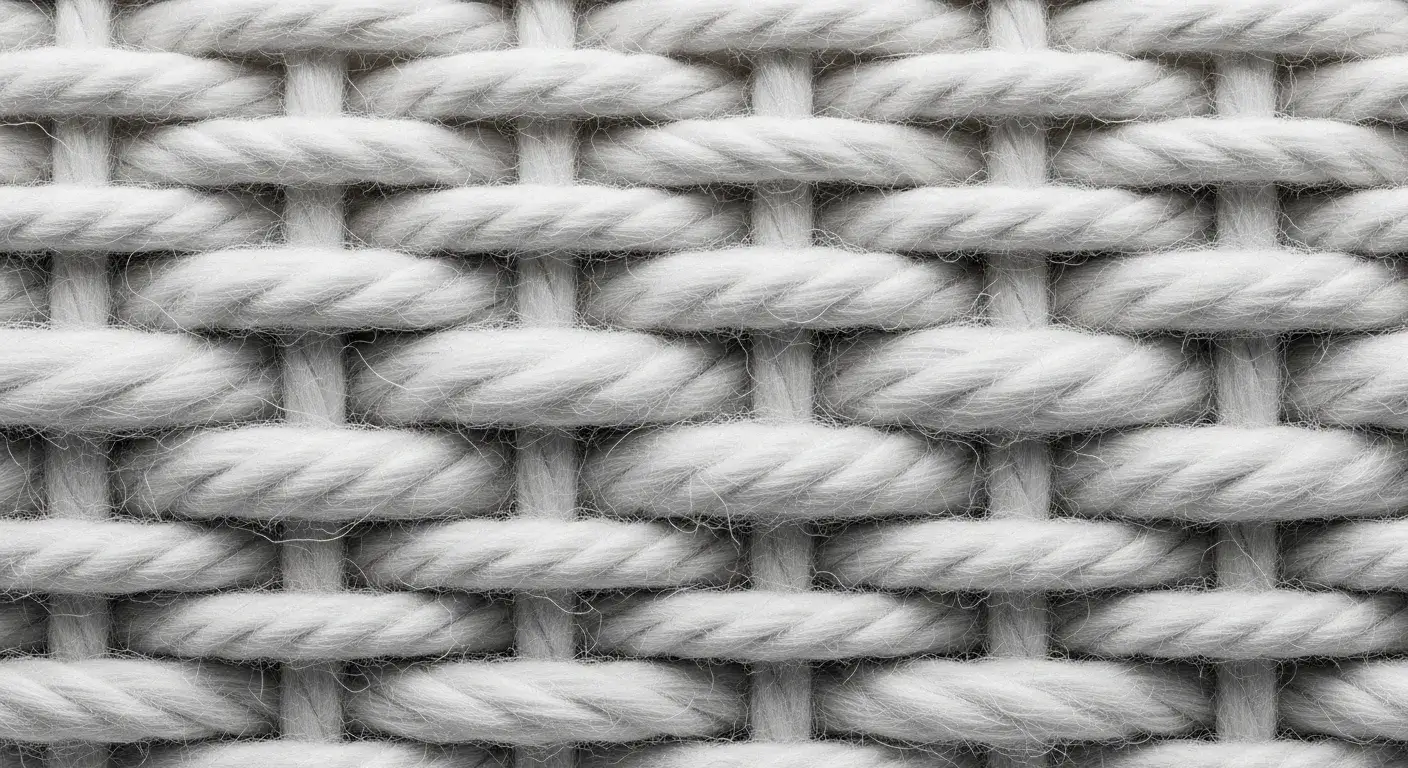 Macro weave showing cotton-rich blend structure