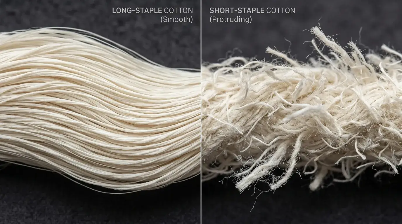 High quality yarn versus low quality yarn comparison
