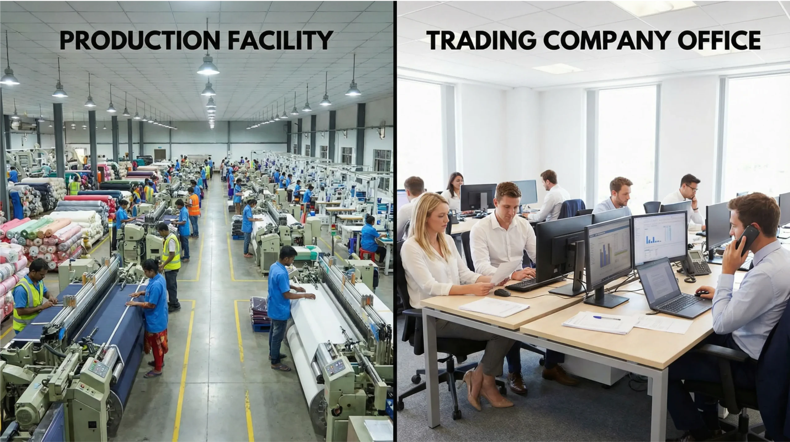 Hotel linen factory vs trading office