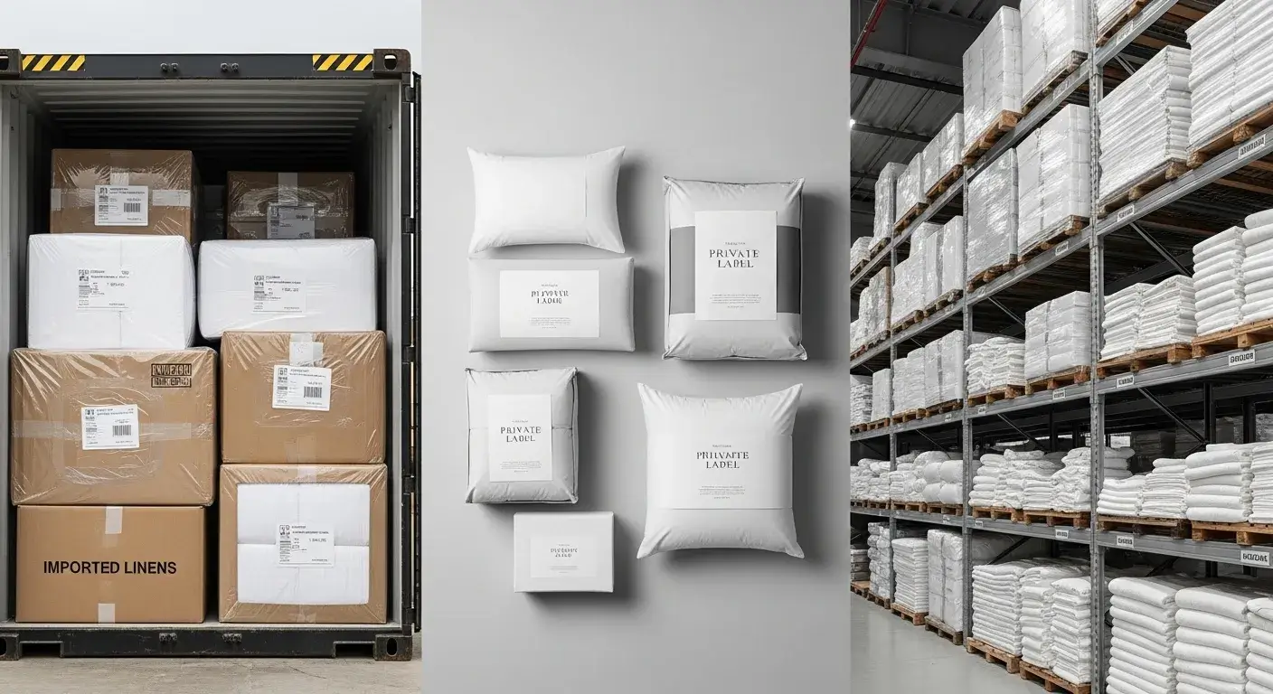 Different hotel bedding business models concept