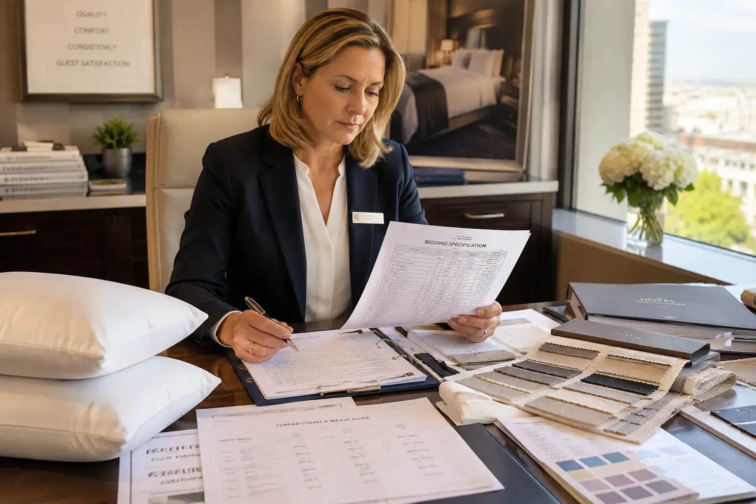 Hotel bedding specification checklist