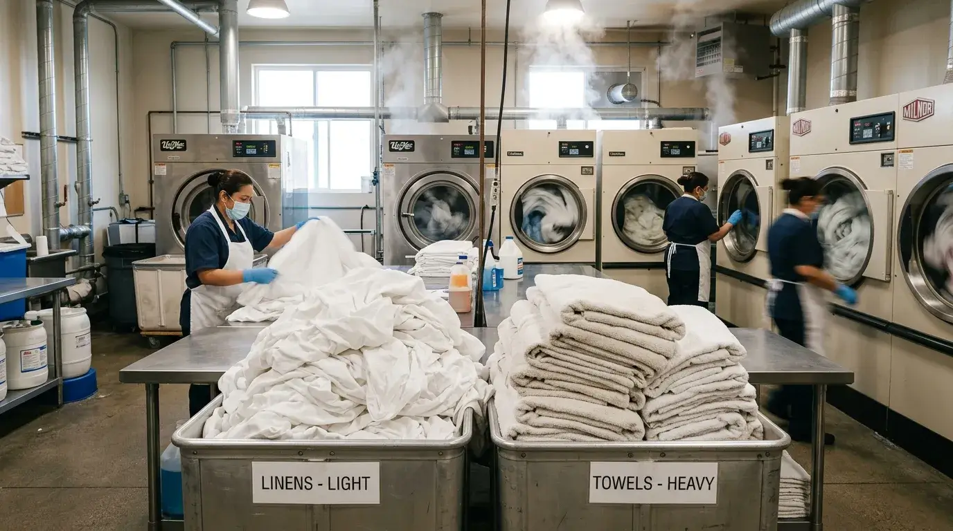 Laundry efficiency sheets Hotel laundry sheets weight comparison