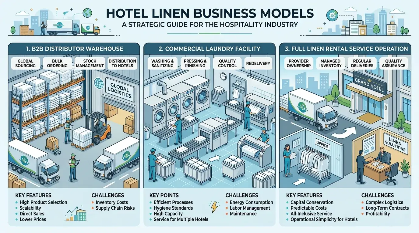 Linen Business Models Different hotel linen business models for hospitality supply