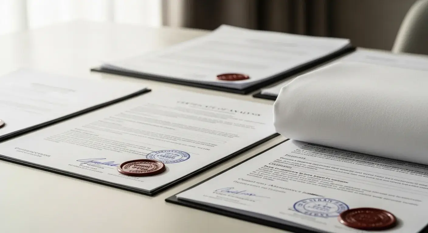 Hotel bedding certifications and lab testing documents