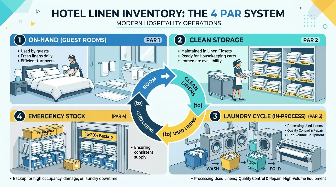 Par Level System Hotel linen par level inventory management system