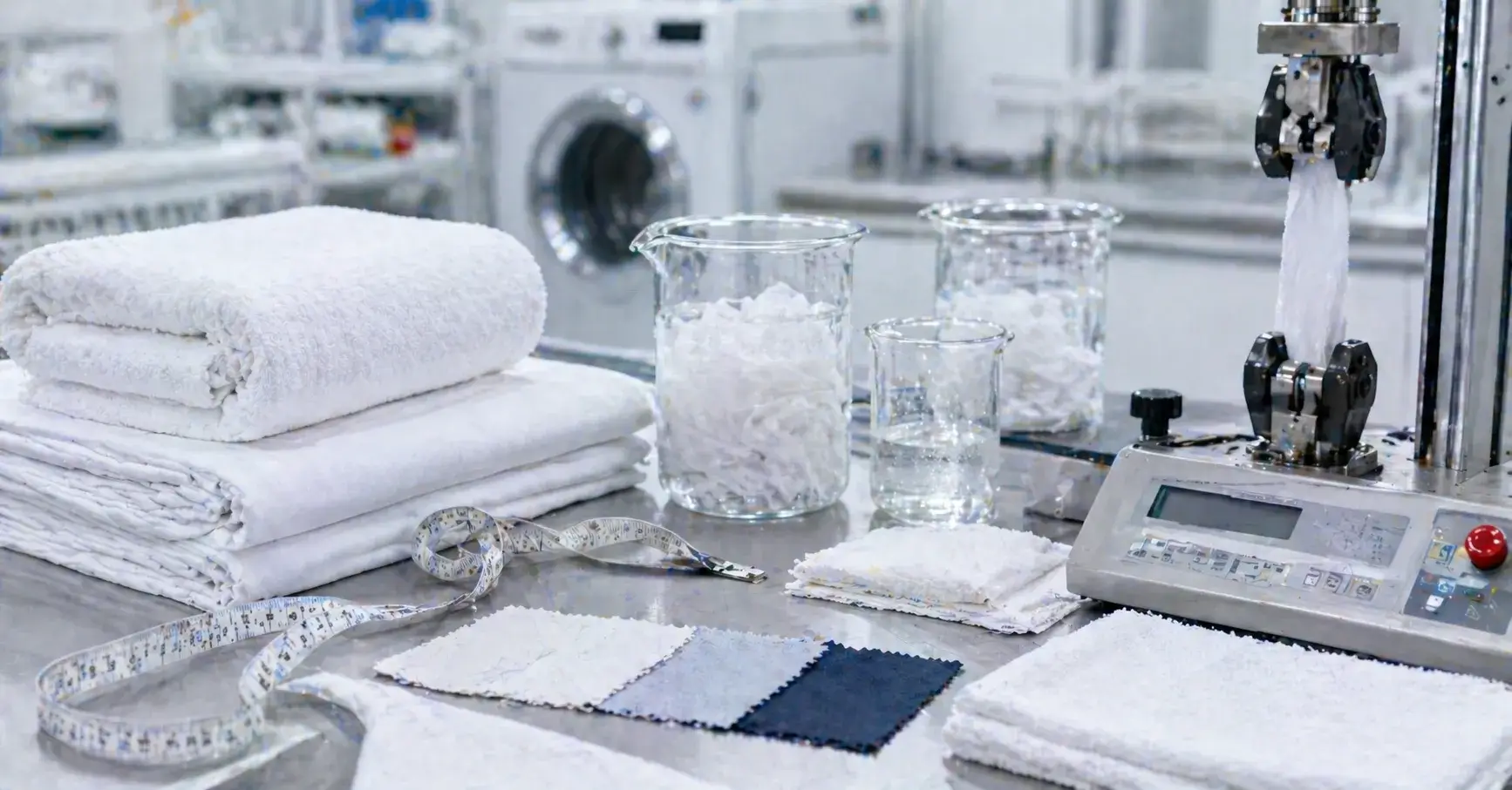 Performance Testing Hotel linen tested after industrial washing