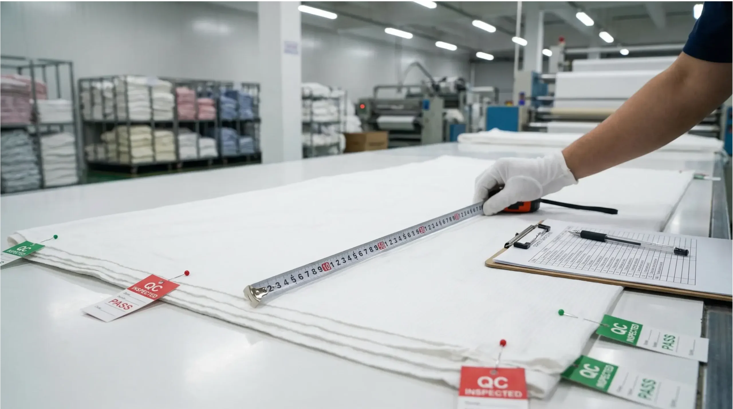 Hotel linen quality inspection process