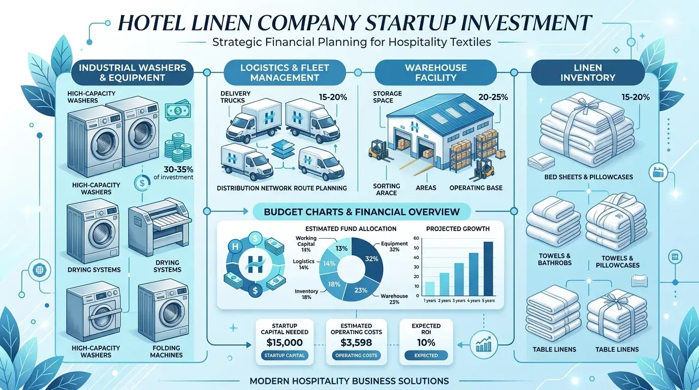 Startup Costs Hotel linen company startup cost breakdown