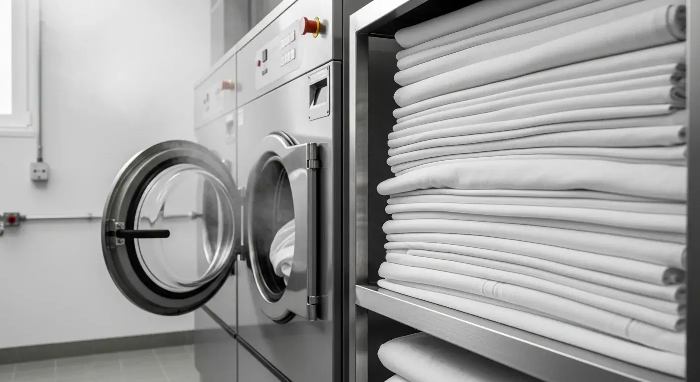 Hotel Linen Durability Hotel linens in industrial laundry