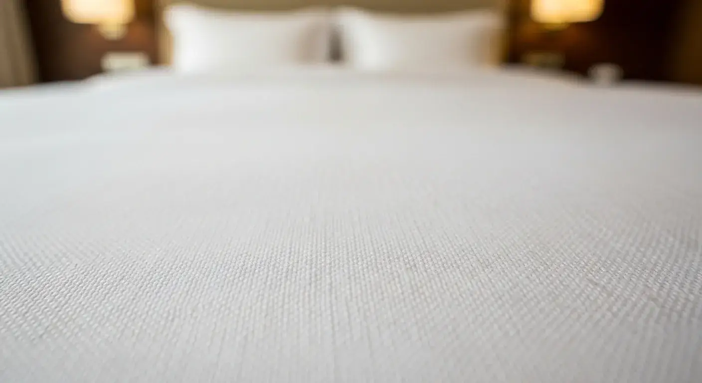Hotel Thread Count Close-up of 300-400 thread count hotel sheet weave