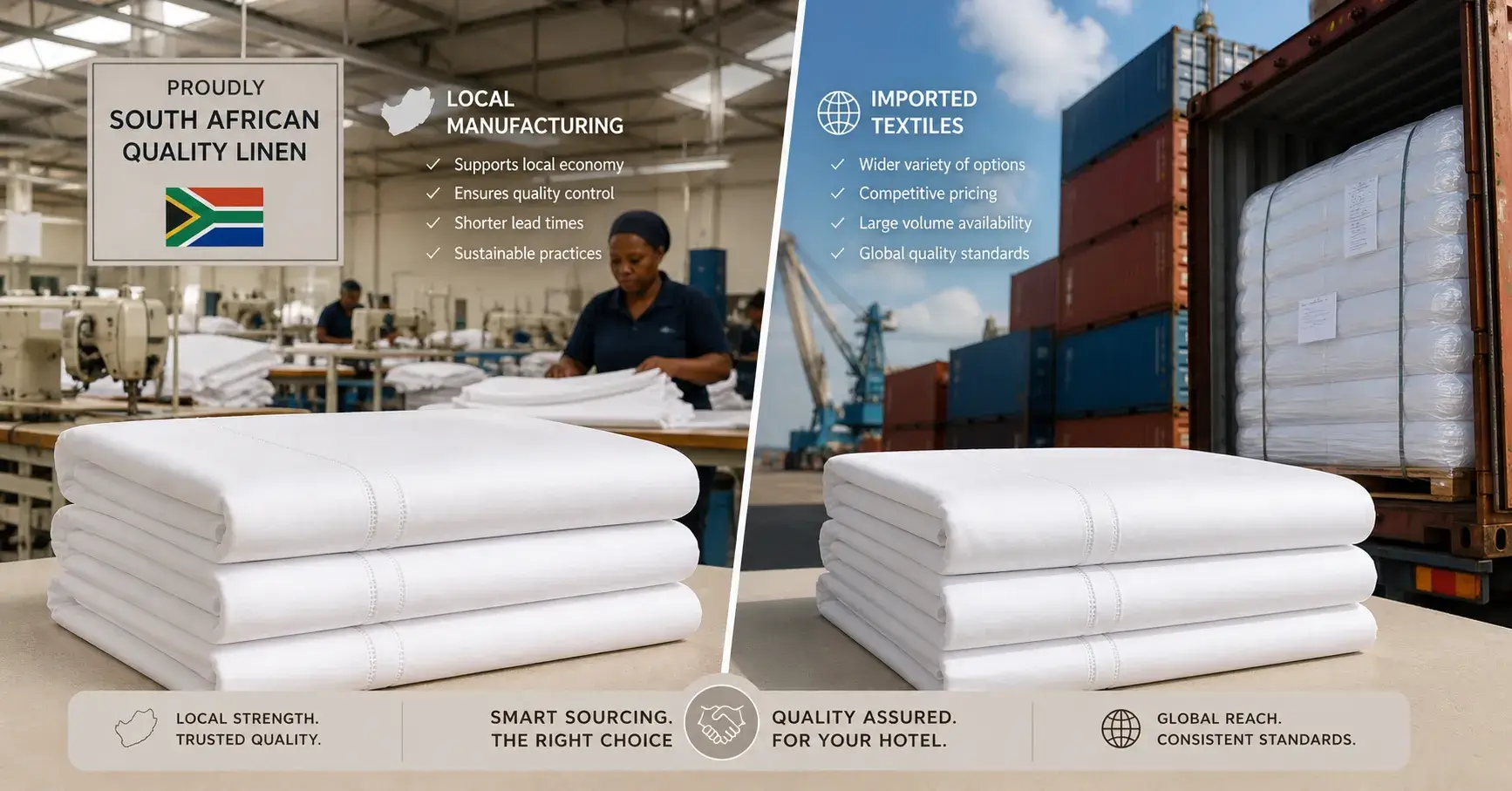 Local and imported hotel linen sourcing comparison