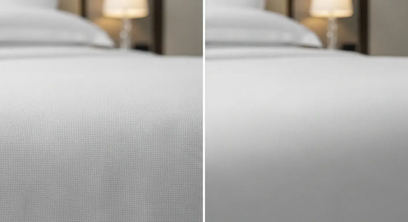Percale vs sateen hotel sheet comparison