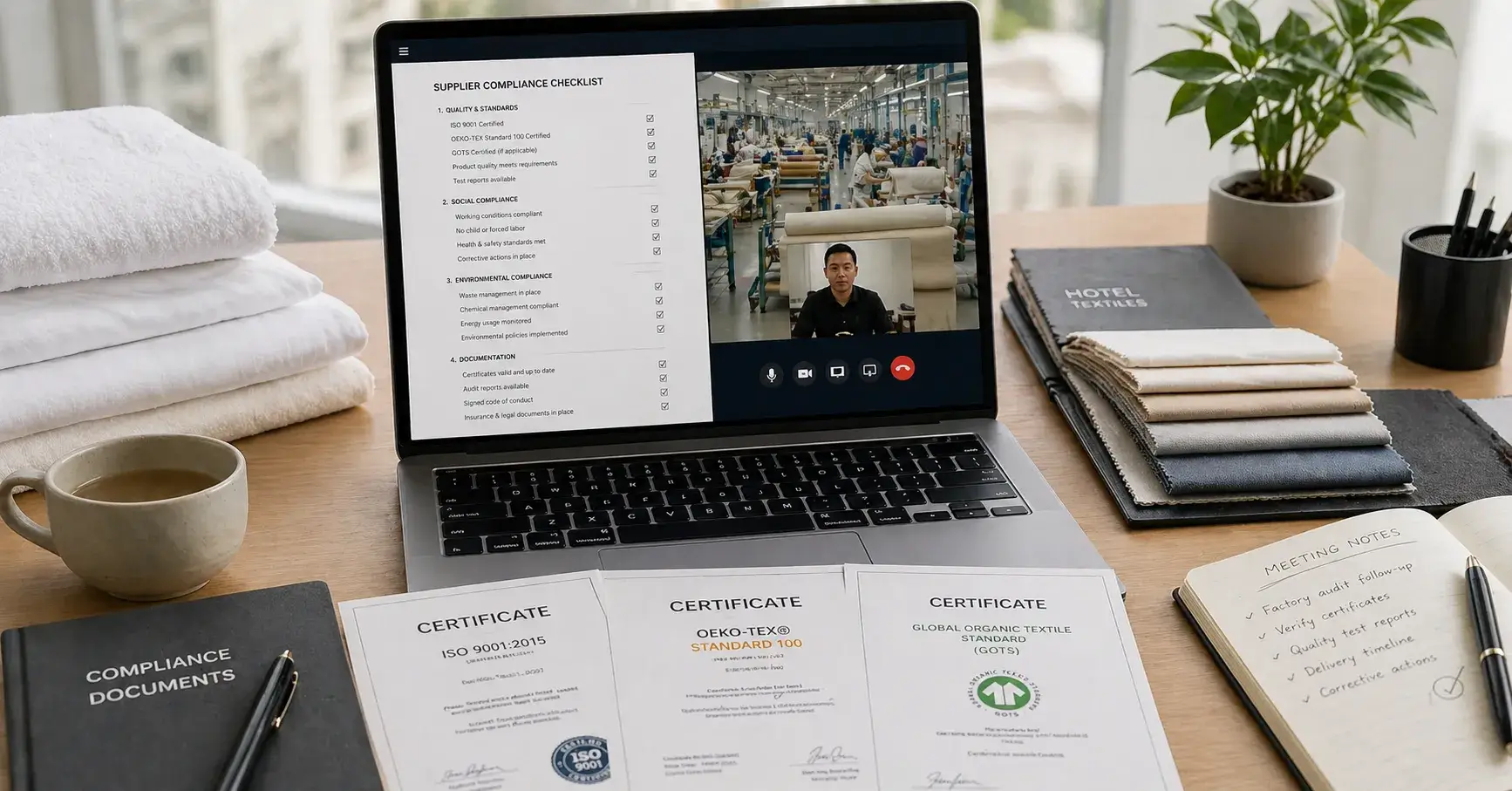 Remote supplier compliance verification laptop checklist