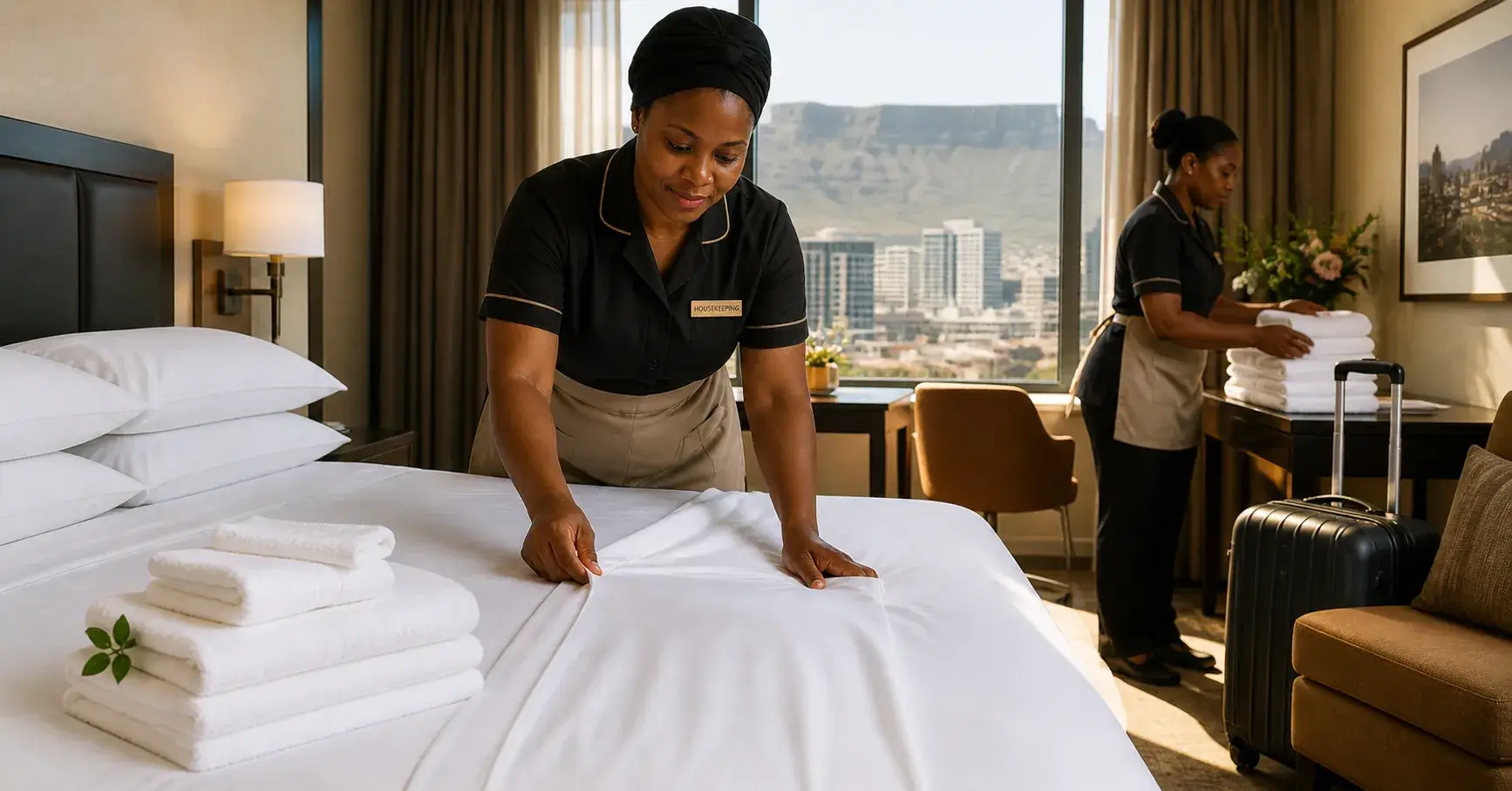 South African hotel room prepared for rising tourism demand