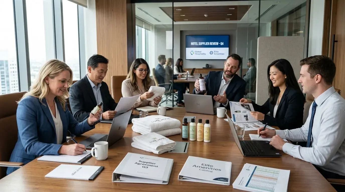 Supplier evaluation meeting in procurement