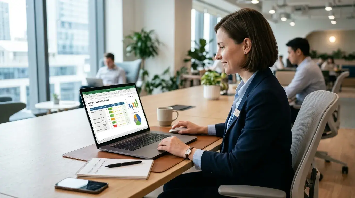 Supplier scoring matrix evaluation