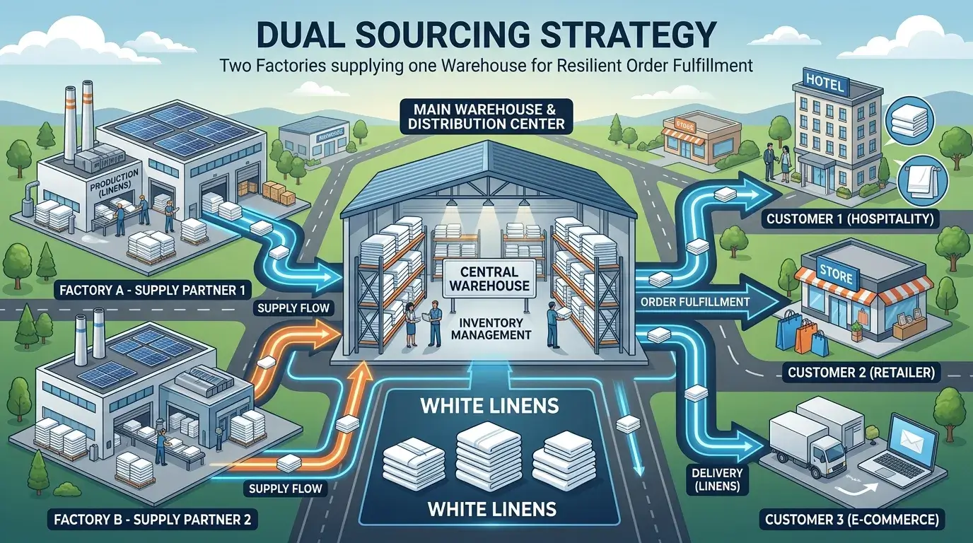 Supply chain redundancy strategy for sourcing