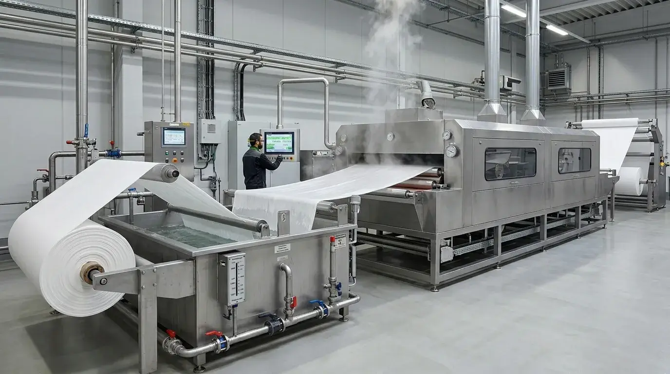 Textile resin finishing and curing process