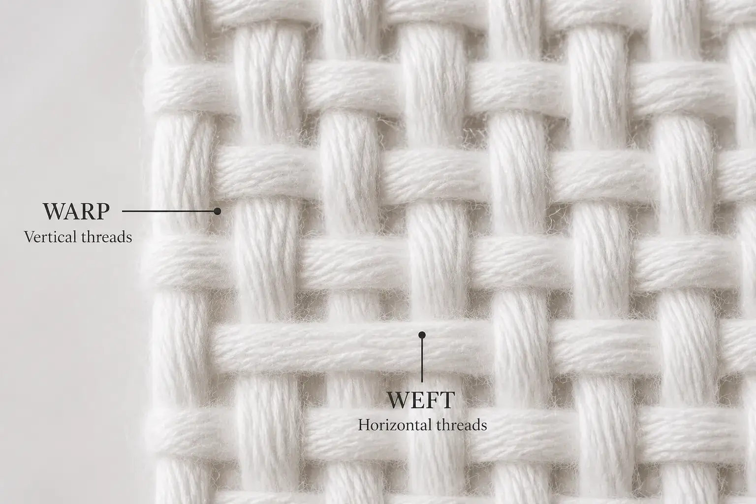 Weave structure detail Thread count weave diagram cotton