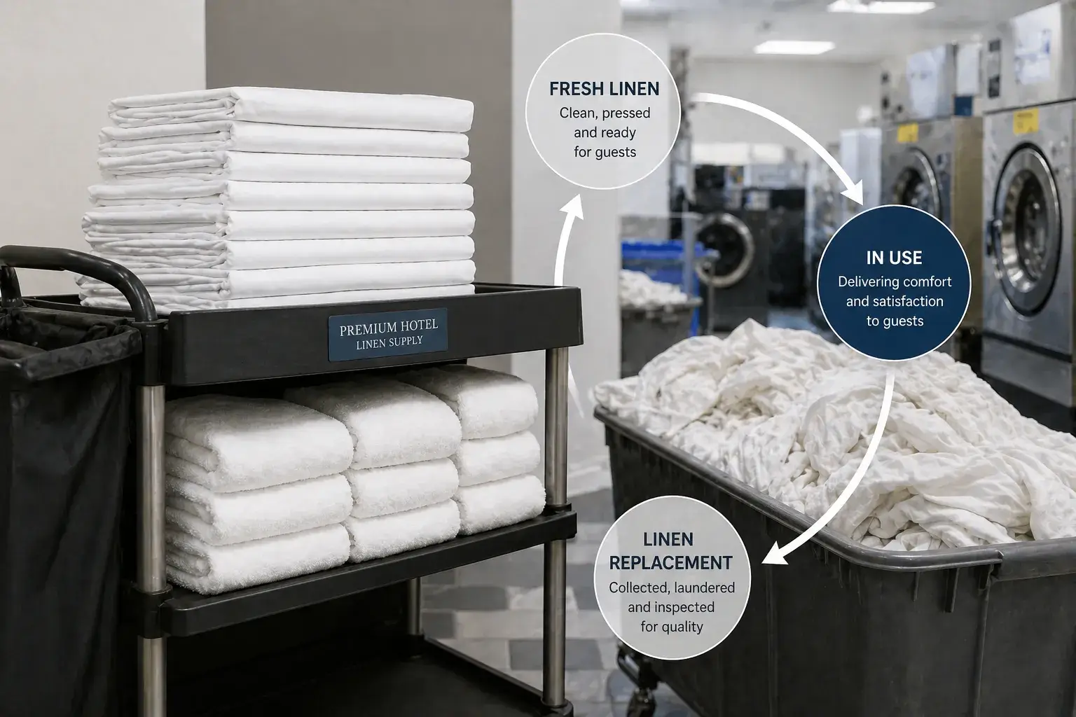 Recurring linen demand Hotel linen replacement cycle