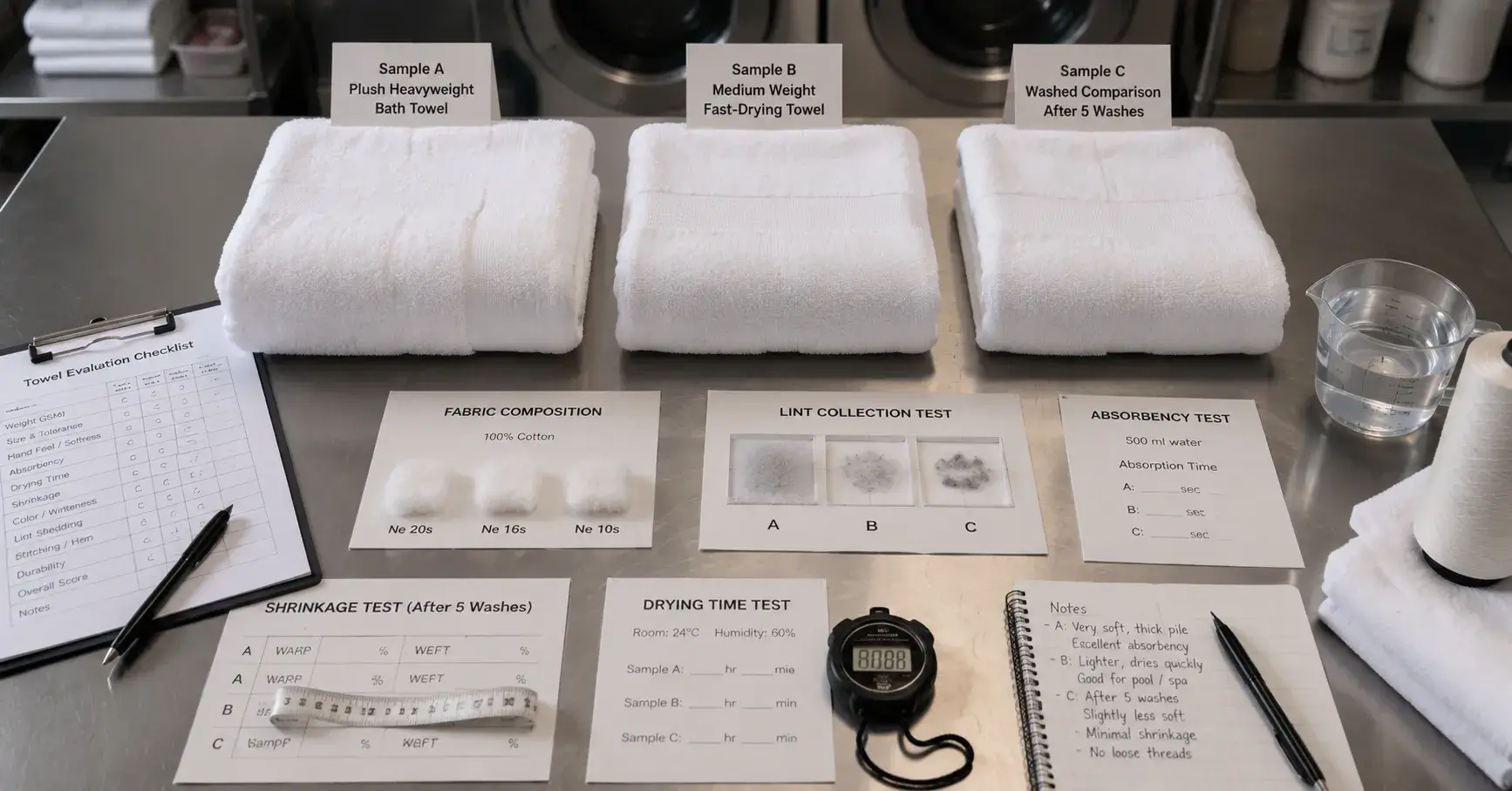 Hotel Towel Buying Questions Hotel towel samples compared for weight material and washing