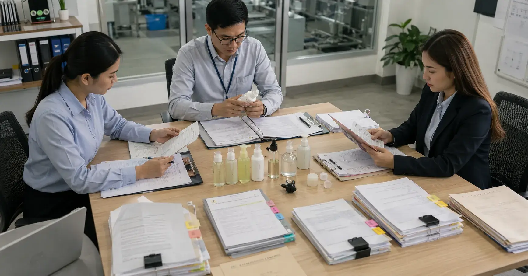 Preproduction Compliance Review Hotel shampoo compliance files matched to production samples