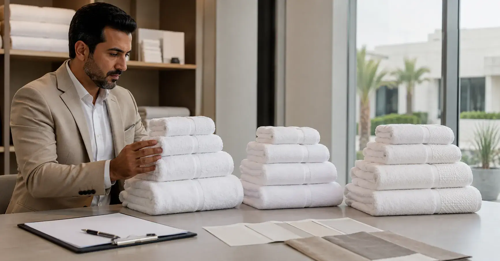 Dubai Towel Supplier Comparison Hotel towel suppliers in Dubai showroom comparison