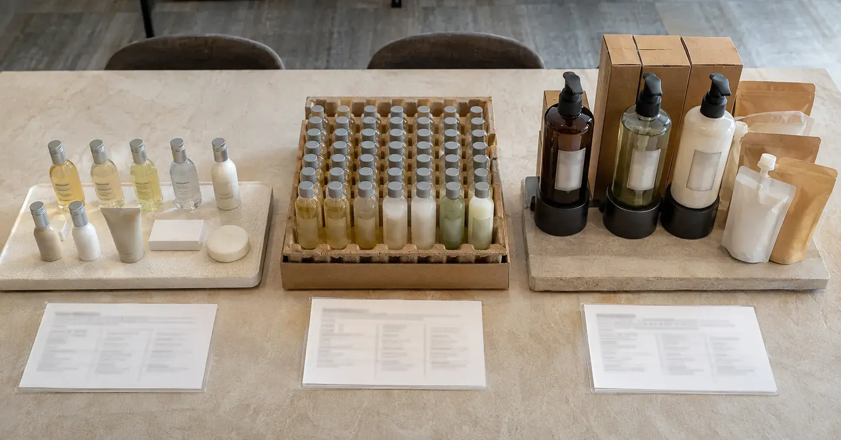 Matching Suppliers to Projects Shampoo packages matched to different hotel project requirements